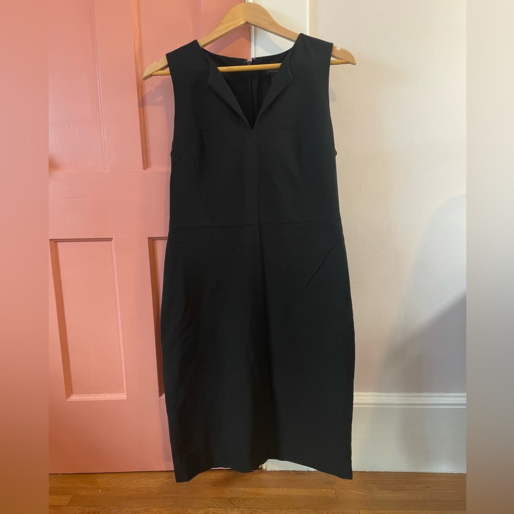 Black sleeveless v-neck dress, Ann Taylor size 8